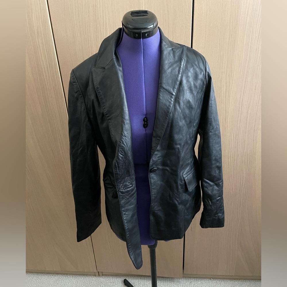 Leather coat